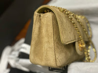Suede Flap Bag