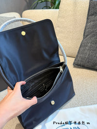 Re-Nylon Flap Shoulder Bag