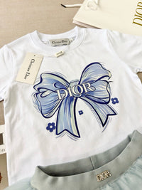 Girls Bow Tee & Tulle Skirt Set