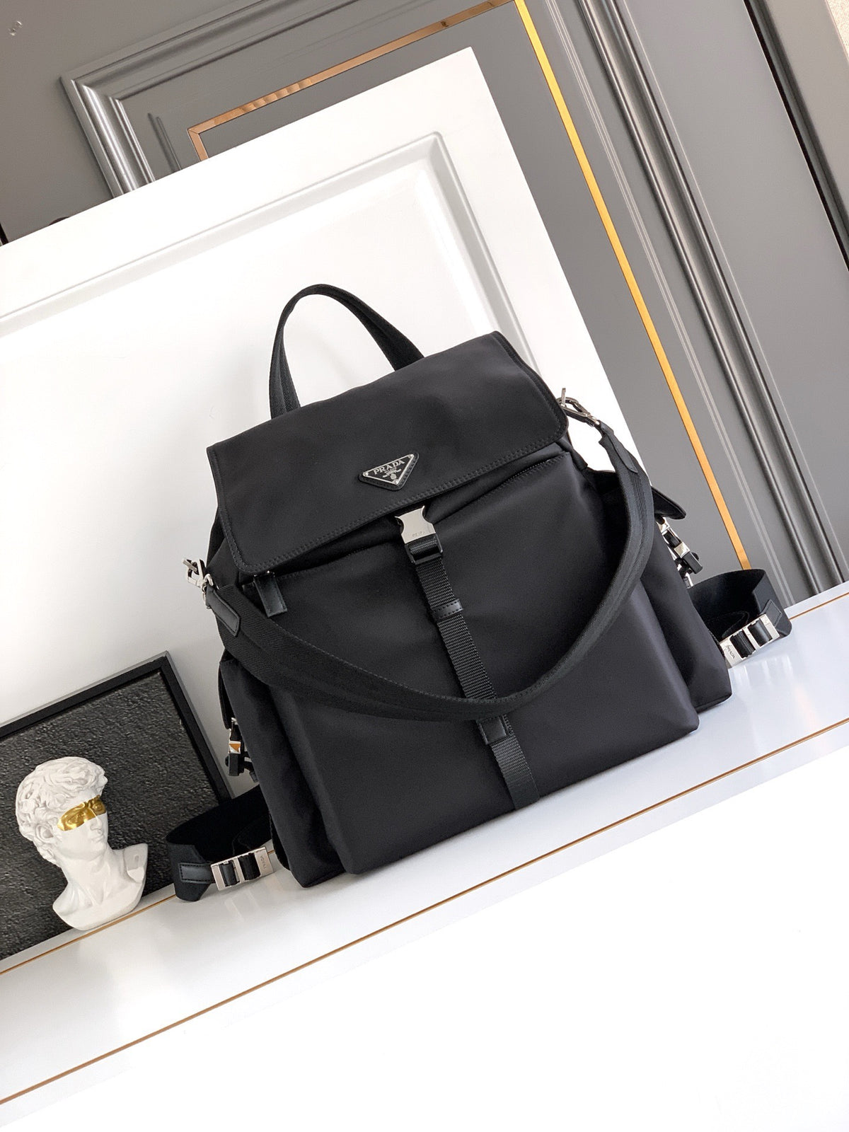 Explore Re-Nylon and Leather Backpack