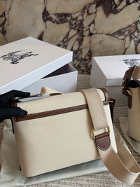 Horseferry Print Canvas Note Crossbody Bag