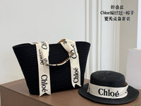 Woven Beach Tote Bag & Hat Set