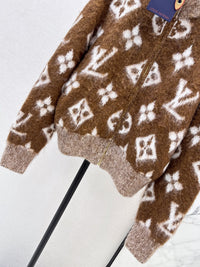 26S Brushed Monogram Zip-Up Jacket