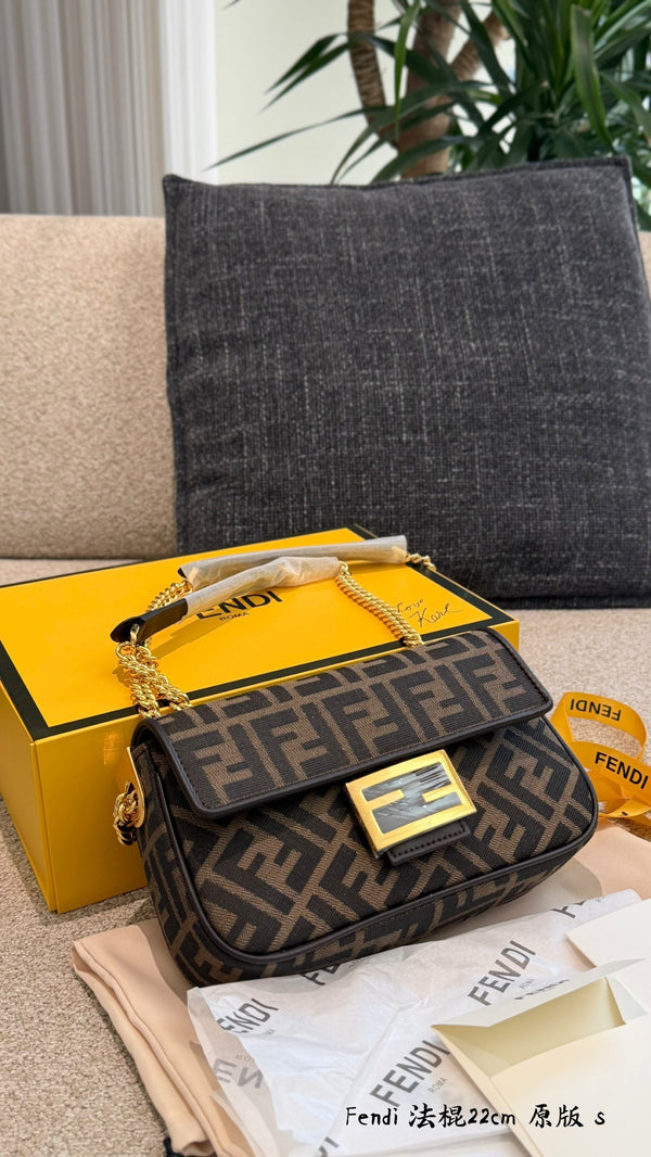 Jacquard Baguette Bag