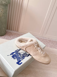 26S Shearling Knight Runner Mules