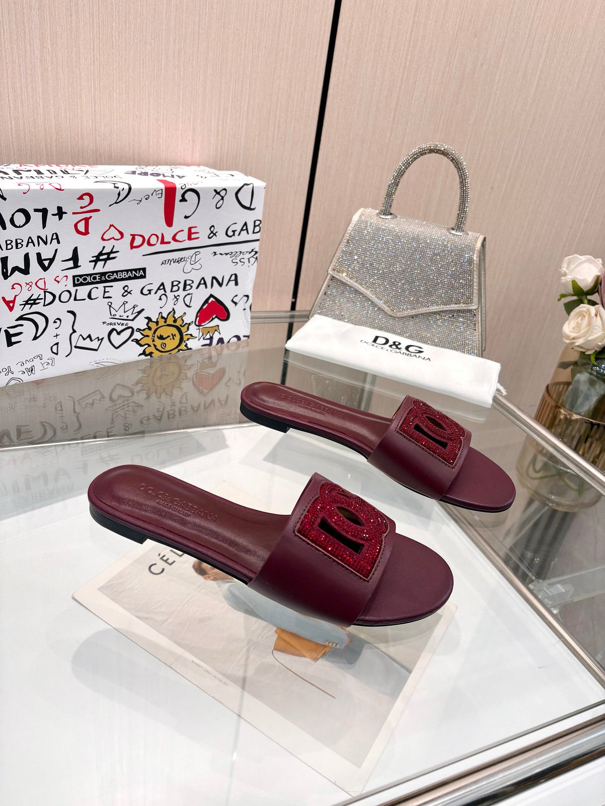 Bianca Leather Slides