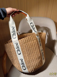 Woody Large Basket Tote Bag
