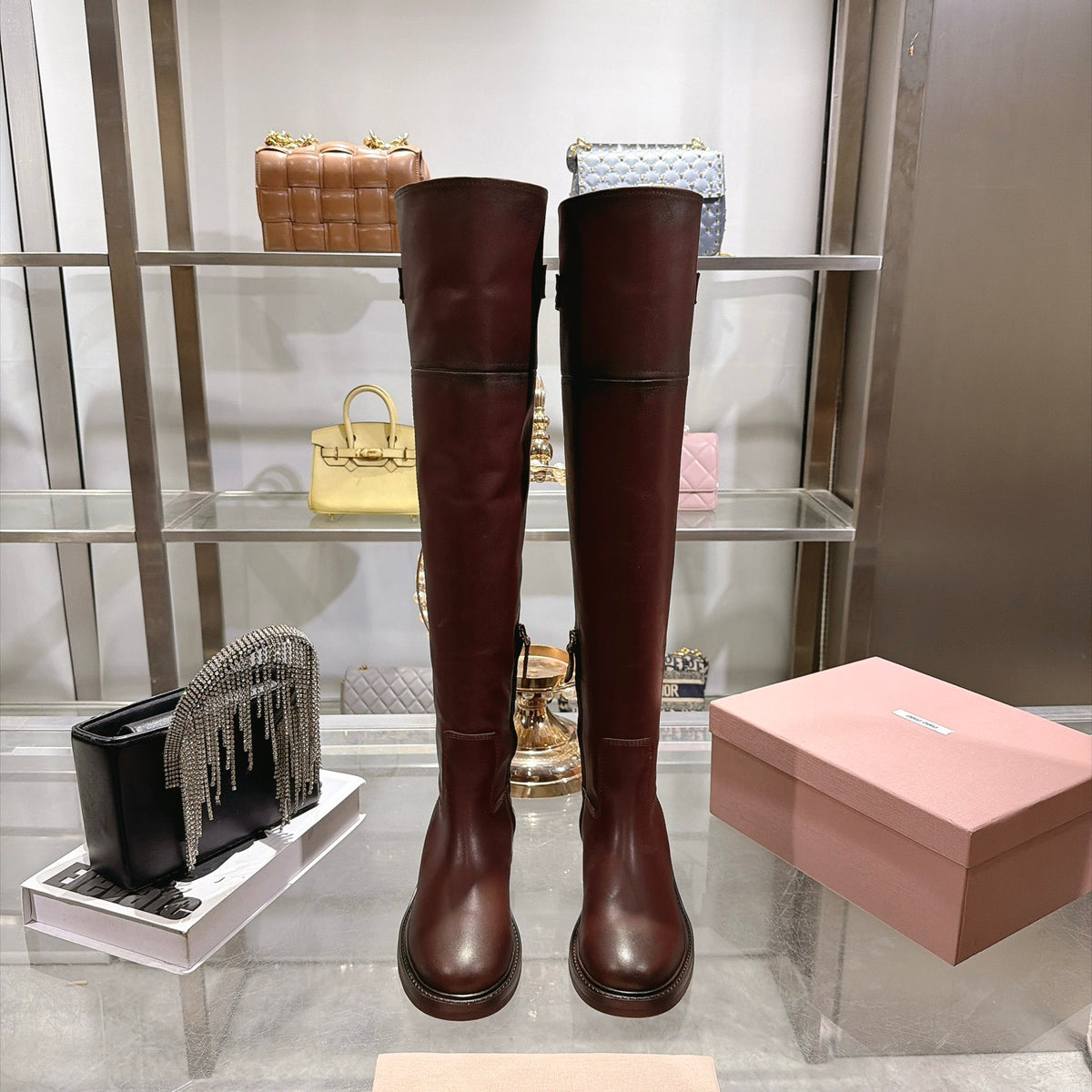 Leather Tall Riding Boots