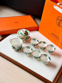 Porcelain Gaiwan Tea Set 8 Piece Gift Box Set