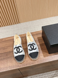 Tweed Leather Espadrilles