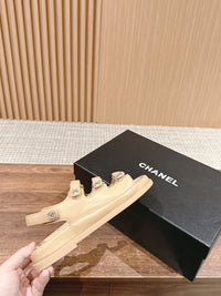 Lambskin Crystal Velcro Dad Sandals