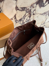 Large Suede Route Shoulder Bag