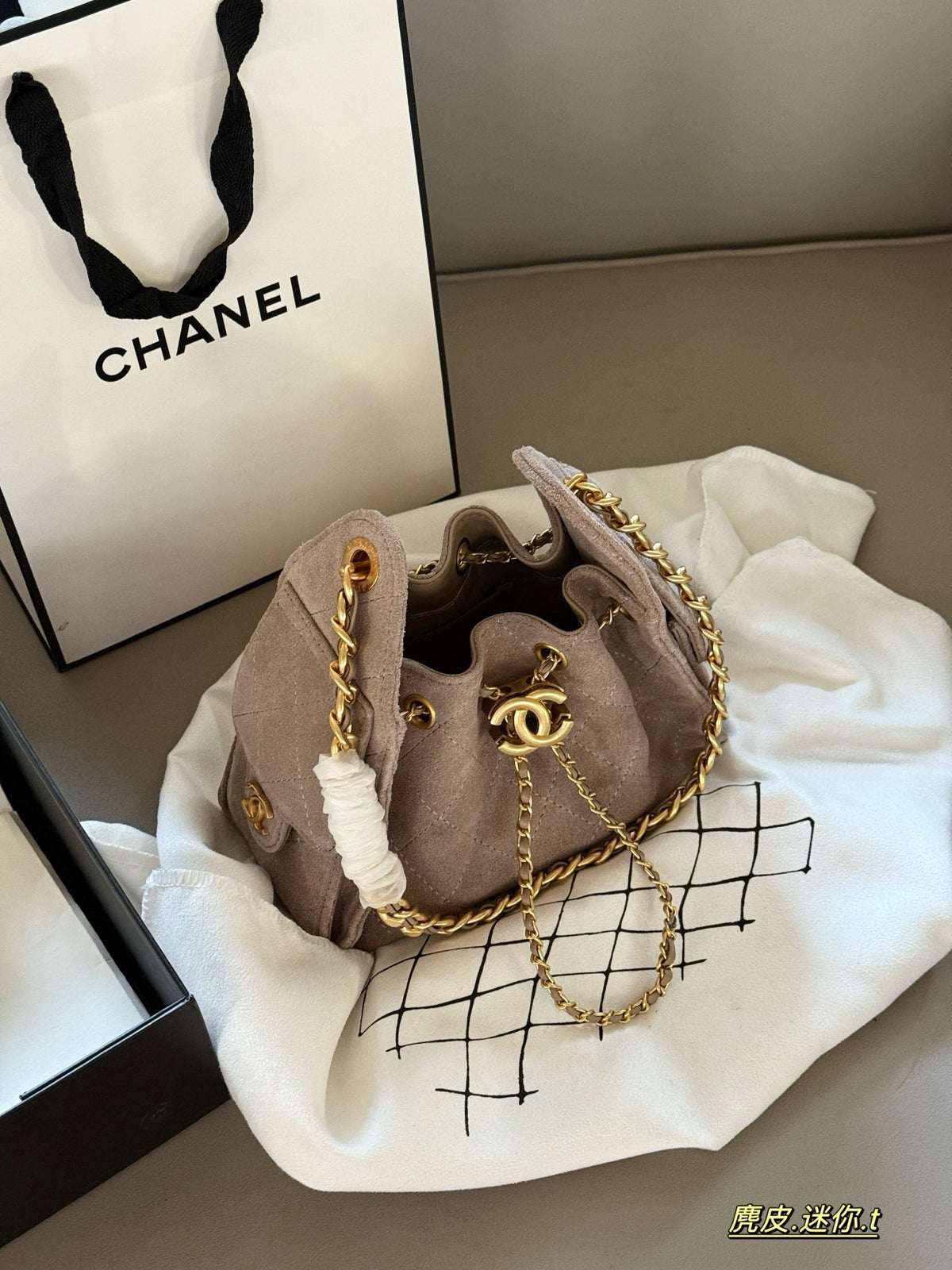 25 Mini Bag Suede Calfskin
