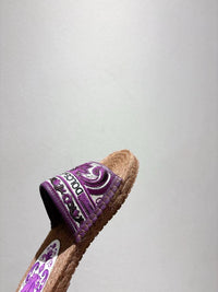 Maiolica Print Espadrille Sliders
