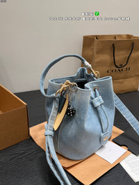 Denim Bucket Bag