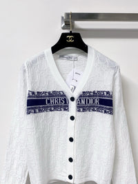 Oblique Jacquard Knit Cardigan