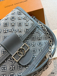 Monogram Denim Chain Bag