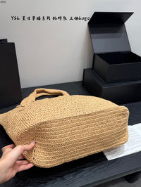 Rive Gauche Raffia Tote Bag