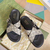 Double Strap Slide Sandals