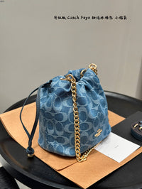 Denim Signature Bucket Bag