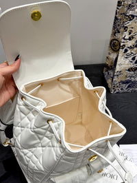 Caro Cannage Leather Backpack