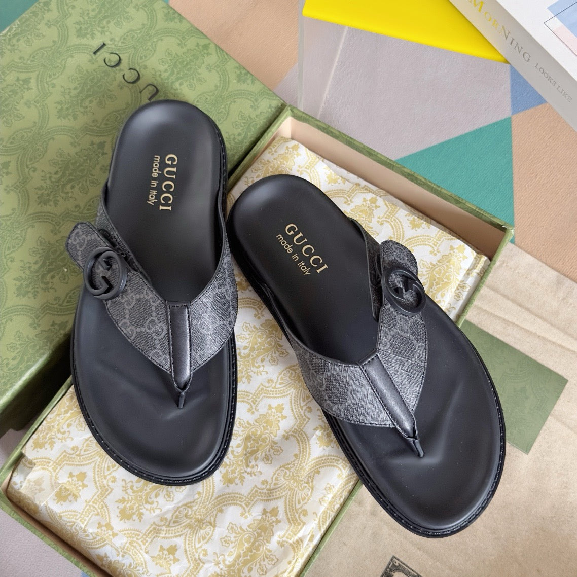 Double Strap Slide Sandals