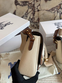 Horseferry Print Canvas Note Crossbody Bag