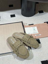 Suede Deck Mules