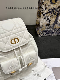 Caro Cannage Leather Backpack