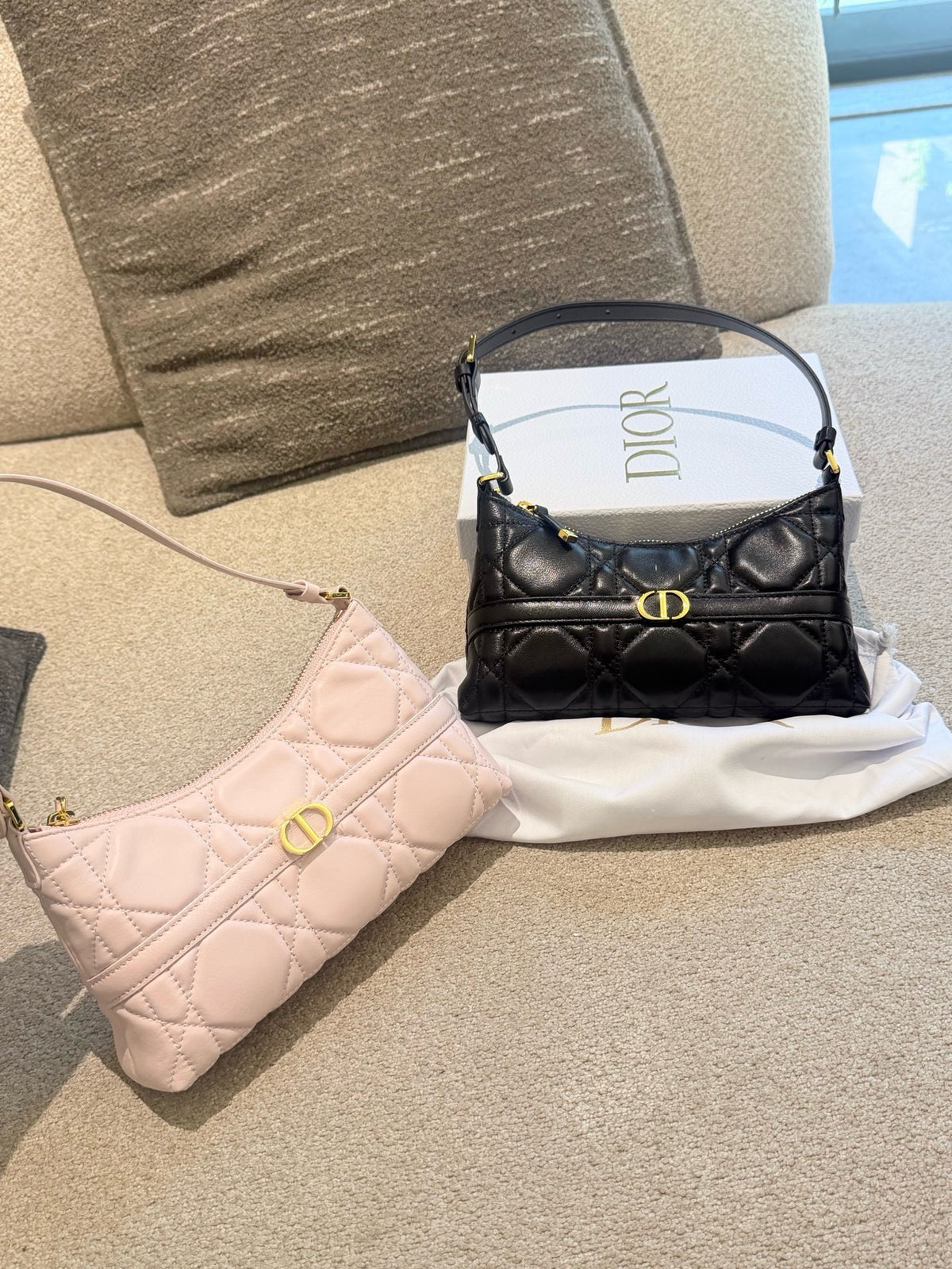Small Caro Hobo Bag Lambskin