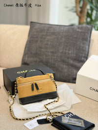 Suede Calfskin Vanity Bag