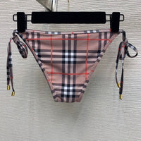 Vintage Check Triangle Bikini Set