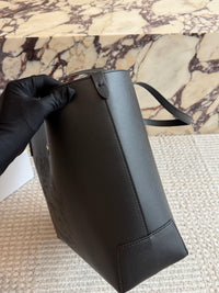 Embossed Crest Leather Tote