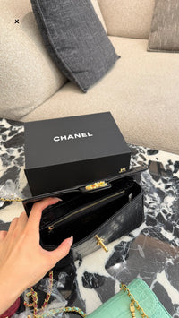Croc Embossed Small Flap Bag