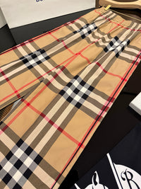 Beige Check Trousers