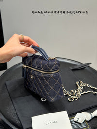 Vanity Case Bag Dark Blue Denim