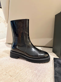 Calfskin Cap Toe Short Boots