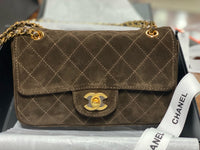Suede Flap Bag