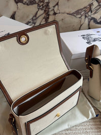 Horseferry Print Canvas Note Crossbody Bag