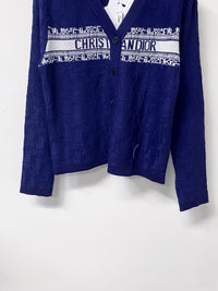 Oblique Jacquard Knit Cardigan