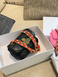 Quilted Leather Chain Purse