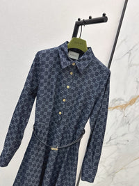 Monogram Jacquard Shirt Dress