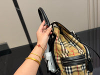 Vintage Check Rucksack Backpack