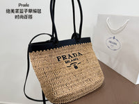 Crocheted Raffia Tote Bag