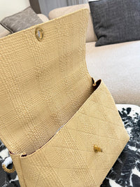 Braided Raffia Flap Bag