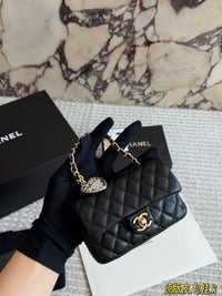 25A Heart Charm Mini Flap Bag