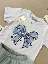 Girls Bow Tee & Tulle Skirt Set