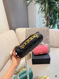 Mini Top Handle Flap Bag Lambskin