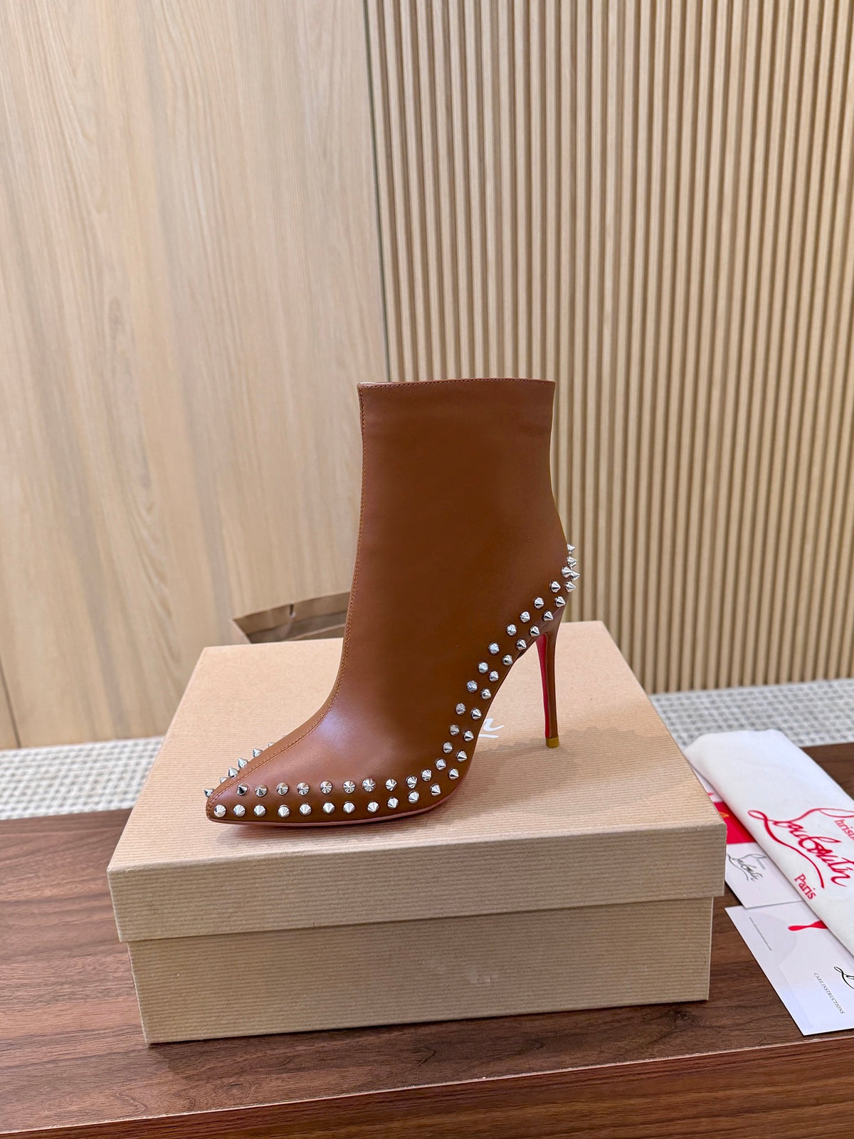 Kate Max Leather Ankle Boots