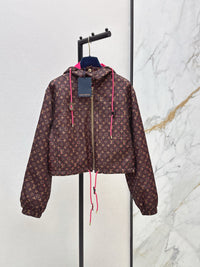Monogram Hooded Windbreaker Jacket